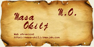 Maša Okilj vizit kartica